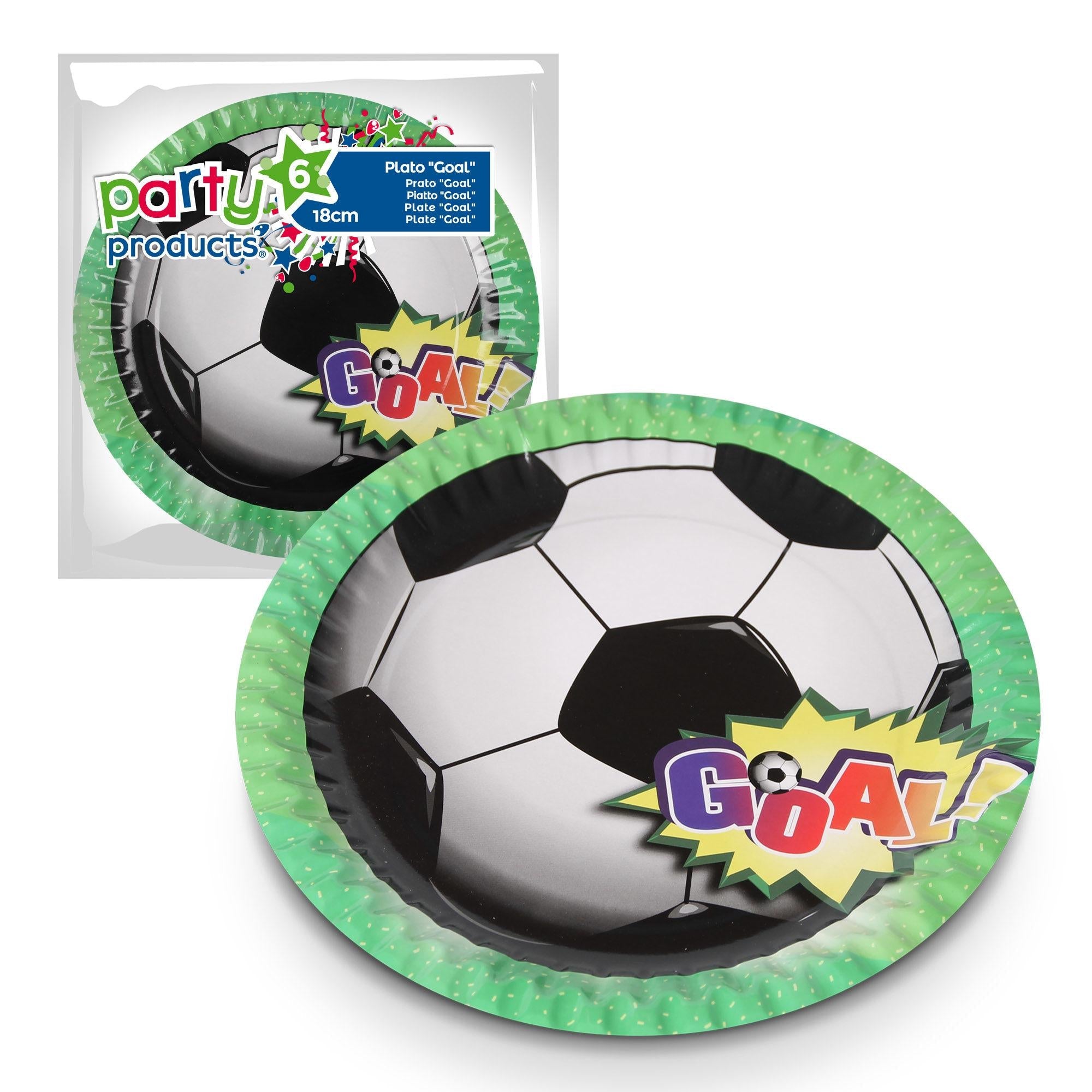 Pack platos pelota futbol 30cm