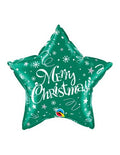 Globo Foil estrella verde merry cristmas 51cm