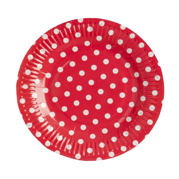 Pack platos  lunares rojos 15cm