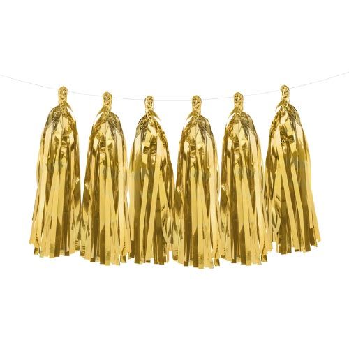 Guirnalda dorada flecos 3 metros