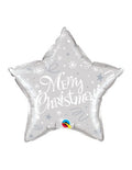 Globo Foil estrella plata merry cristmas 51cm