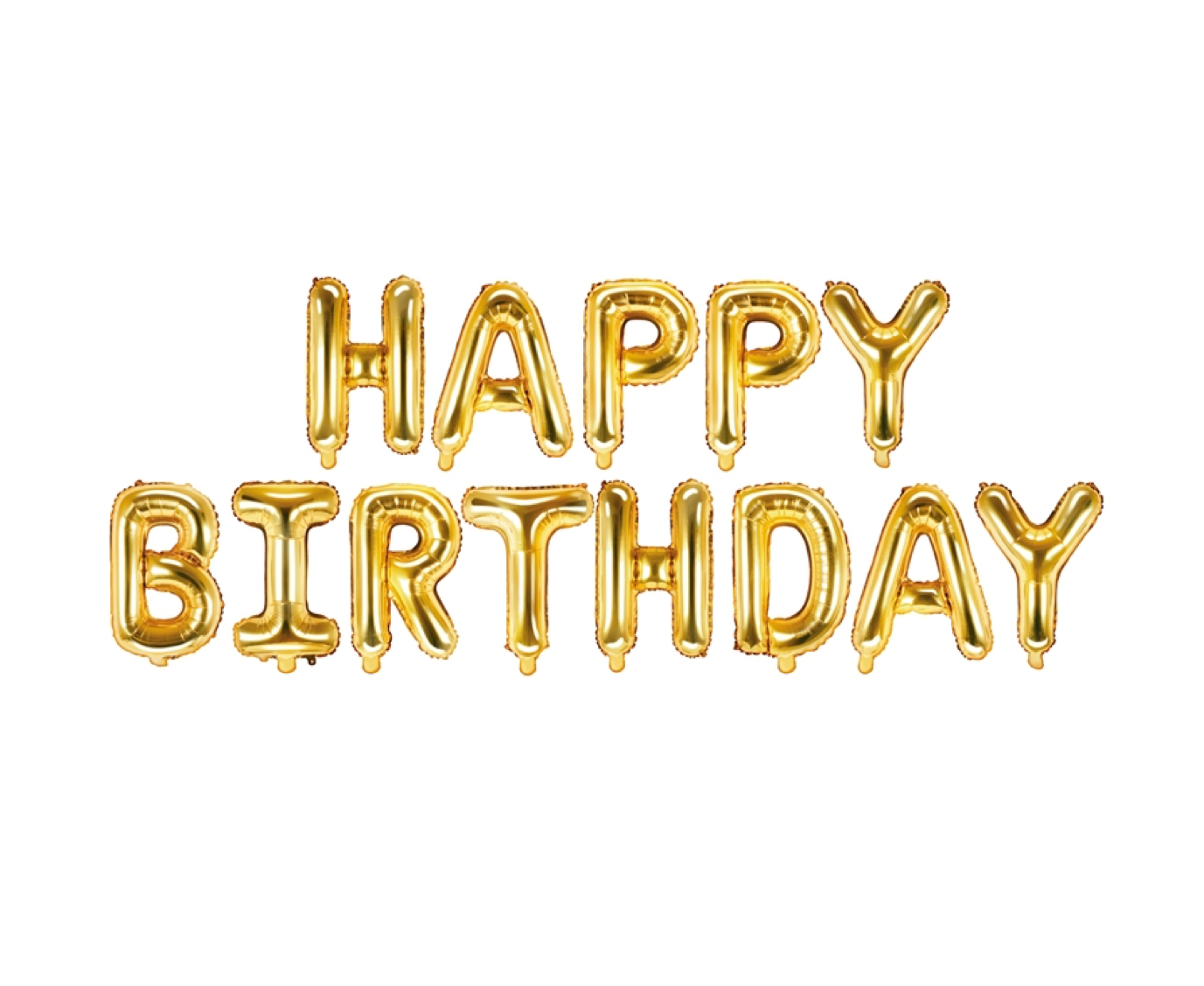 Guirnalda globos Foil Happy birthday dorado