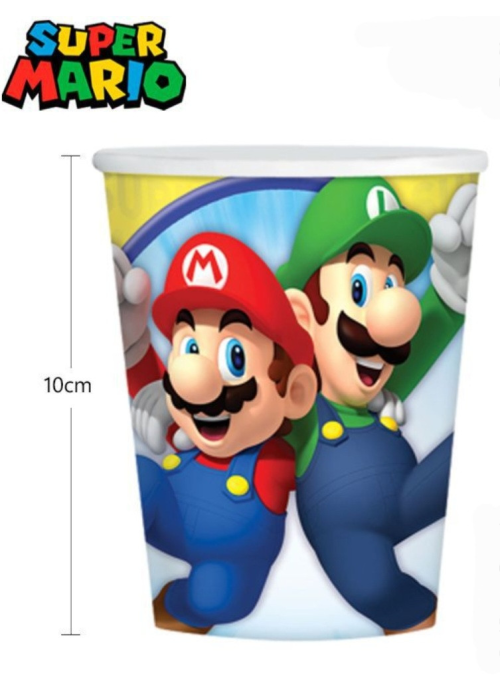 Pack 8 vasos Mario y Luigi