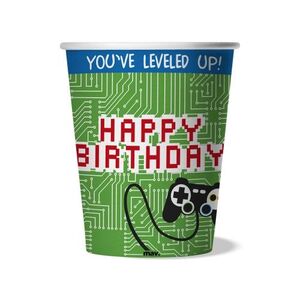 Pack 8 vasos gamer Happy birthay